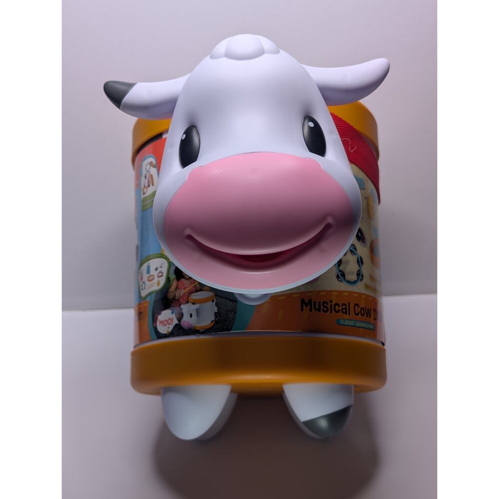 Acorn Avenue Cow Drum Set Toddler Musical Toy 18m+ Lights Sounds Complete